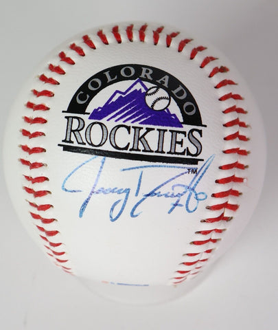 Jerry Dipoto Autographed Officially Licensed Colorado Rockies Logo Baseball JSA