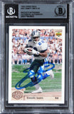 Cowboys Emmitt Smith Authentic Signed 1992 Upper Deck #301 Card BAS Slabbed