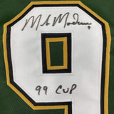 Framed Autographed/Signed Mike Modano 99 Cup 33x42 Dallas Green Jersey BAS COA