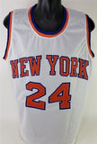 Bill Bradley Signed New York Knicks Jersey (JSA COA) 2xNBA Champion (1970, 1973)