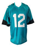 Travis Hunter Jacksonville Signed Teal Football Jersey BAS