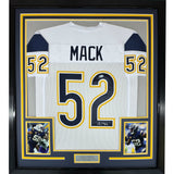 Framed Autographed/Signed Khalil Mack 35x39 Los Angeles LA White Jersey COA