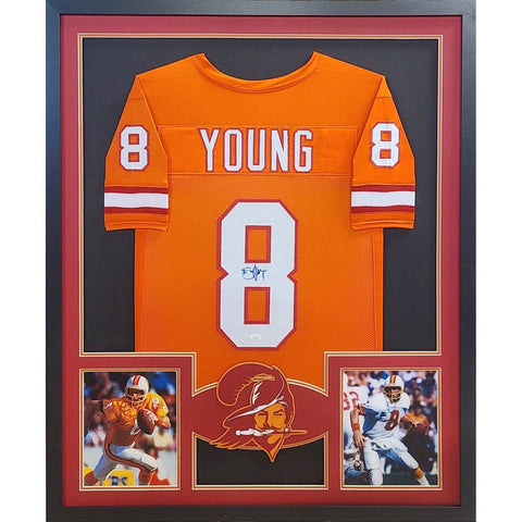 Steve Young Autographed Signed Framed TB Buccaneers Creamsicle Jersey JSA