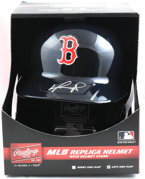 David Ortiz Autographed Boston Red Sox F/S Replica Helmet w/Stand-Beckett W Holo