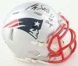 Matthew Slater Signed New England Patriots Mini Helmet "3x SB Champ" (Beckett)