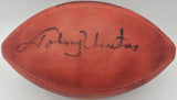 Johnny Unitas Autographed NFL Leather Football Baltimore Colts Beckett #A75848