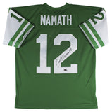 Jets Joe Namath Authentic Signed Green Mitchell & Ness Jersey Autographed BAS