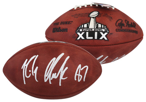 Patriots Rob Gronkowski Signed SB XLIX Logo "Duke" Football BAS Wit #4W113355