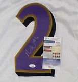 Nate Wiggins Signed Baltimore Ravens White Jersey (JSA COA) 2024 1st Round Pk DB