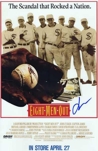 John Cusack Signed Eight Men Out (White Background) 11x17 Movie Poster -(SS COA)