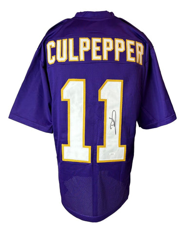Daunte Culpepper Minnesota Signed Purple Football Jersey 2 JSA ITP