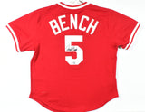 Johnny Bench Autographed Cincinnati Reds Mitchell & Ness Jersey - Fanatics