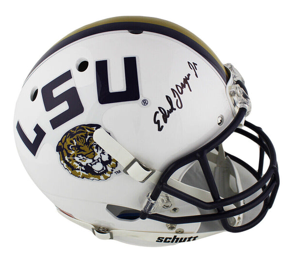 Ed Orgeron Signed LSU Tigers Schutt Full Size White NCAA Helmet