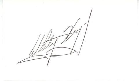 Whitey Herzog Autographed/Signed St Louis Cardinals Index Card Beckett 56544