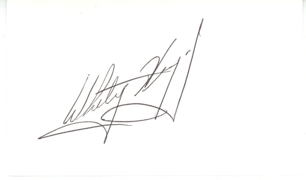 Whitey Herzog Autographed/Signed St Louis Cardinals Index Card Beckett 56544