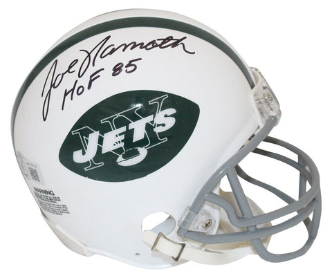 Joe Namath Signed New York Jets 65-77 VSR4 Mini Helmet HOF Beckett 39585