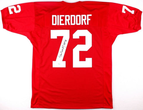 Dan Dierdorf Signed St Louis Cardinal Jersey "HOF 96" (JSA COA) 6xPro Bowl OLine
