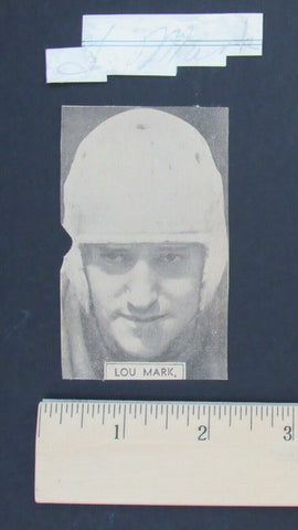 Lou Mark NC Sate/Brooklyn Dodgers All Pro d.1961 Signed Cut 150167
