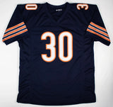 Mike Brown Signed Chicago Bears Career Stat Jersey (Beckett) 2000 2nd Round Pck