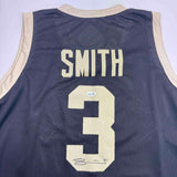 Autographed/Signed Braden Smith Purdue Black College Jersey JSA COA