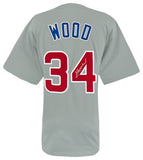 Kerry Wood Signed Grey Custom Baseball Jersey - (SCHWARTZ COA)