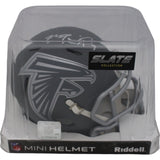 Michael Penix Autographed Atlanta Falcons Slate Mini Helmet Beckett 47998