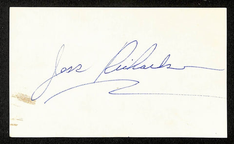 Jess Richardson 1960 Eagles Signed 3x5 Cut Last Lineman w/o Facemask 200709