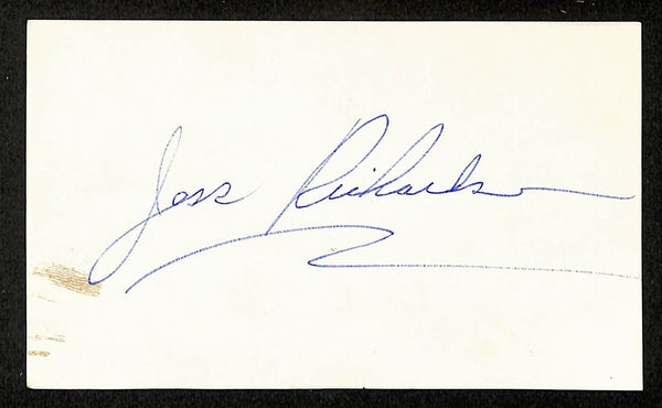 Jess Richardson 1960 Eagles Signed 3x5 Cut Last Lineman w/o Facemask 200709