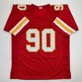 Autographed/Signed Neil Smith Kansas City Red Football Jersey JSA COA