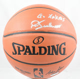 Phil Jackson Autographed NBA Spalding Basketball Go Lakers - Beckett Hologram