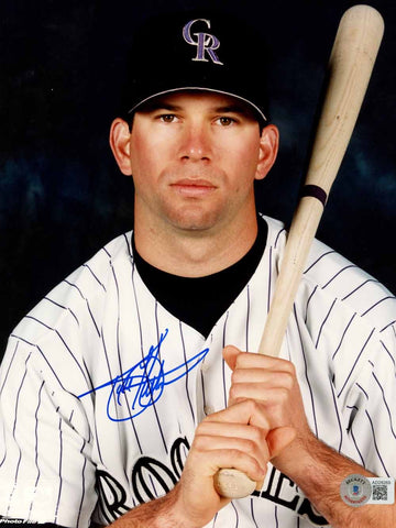 Todd Helton Autographed/Signed Colorado Rockies 8x10 Photo Beckett 50561