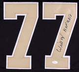 Willie Roaf Signed New Orleans Saints Black Jersey Inscribed "HOF 2012"(JSA COA)