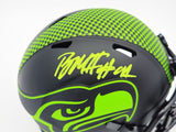 BYRON MURPHY II AUTOGRAPHED SEAHAWKS ECLIPSE BLACK MINI HELMET MCS 235601