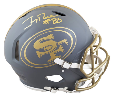49ers Jerry Rice Authentic Signed Slate Full Size Speed Proline Helmet Fanatics