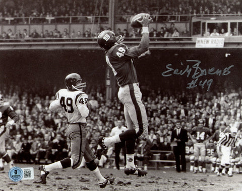 Erich Barnes Autographed/Signed New York Giants 8x10 Photo Beckett 57380