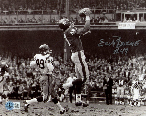 Erich Barnes Autographed/Signed New York Giants 8x10 Photo Beckett 57380