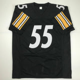 Autographed/Signed DEVIN BUSH Pittsburgh Black Football Jersey JSA COA Auto