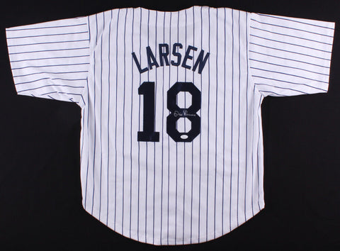 Don Larsen Signed Yankees Jersey (JSA) Pitched a Perfect Game 1956 World Series