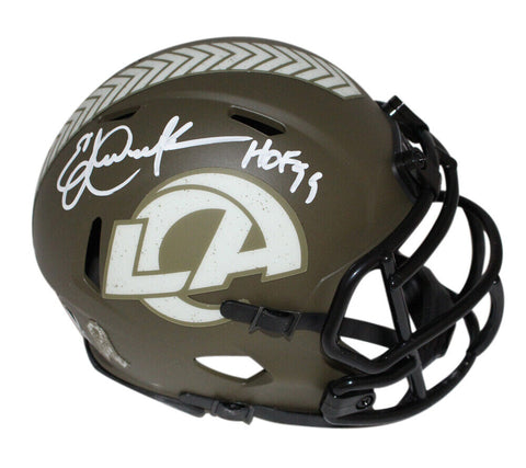 Eric Dickerson Signed Los Angeles Rams Salute Mini Helmet HOF Beckett 40373