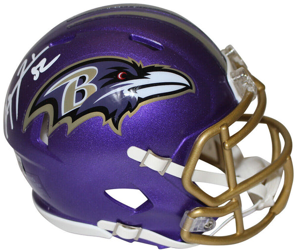 Ray Lewis Autographed Baltimore Ravens Flash Mini Helmet Beckett 36494