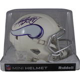 Adrian Peterson Autographed Minnesota Vikings 24 Alt Mini Helmet Beckett 50213