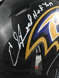 Ray Lewis Ed Reed Signed Baltimore Ravens F/S Speed Auth Helmet HOF Beckett W