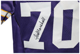 Purple People Eaters Autographed/Signed Pro Style Purple XL Jersey BAS 29415
