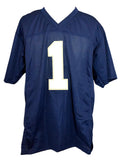 Lou Holtz Signed/Inscribed PLAC Notre Dame Custom Football Jersey Beckett 207537