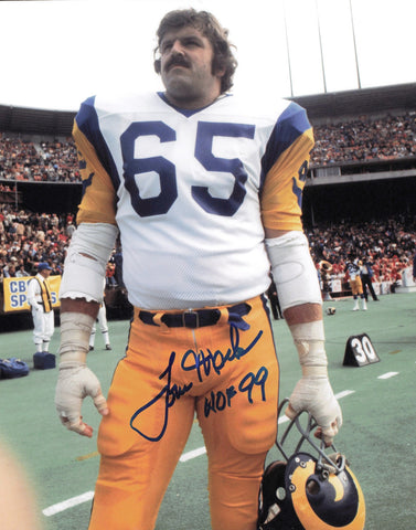 Tom Mack Autographed Signed 8x10 Photo Los Angeles Rams "HOF 99" SKU #247433