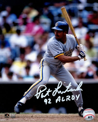 Brewers Infielder PAT LISTACH Signed 8x10 Photo AUTO #1 w/ "92 AL ROY"