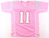 Julian Edelman Signed New England Patriots Fight Breast Cancer Jersey (JSA COA)