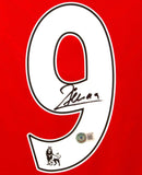 Dimitar Berbatov Signed Manchester United Home Soccer Jersey #9 with Beckett COA