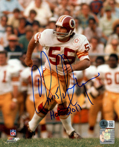 Chris Hanburger Autographed Washington Redskins 8x10 Photo HOF Beckett 56776