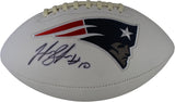 Josh Gordon Autographed/Signed New England Patriots Logo Football JSA 59382
